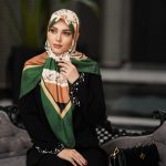 روسری ابریشم توییل مجلسی مدل لوکس