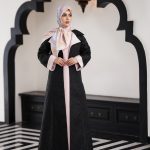 روسری ابریشم مجلسی توییل مدل ال وی آبی صورتی