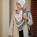 روسری ابریشم مجلسی توییل مدل شیک