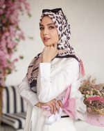 روسری ابریشم مجلسی توییل مدل ملوسک (جامانده) - Image 2