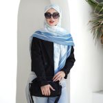 روسری نخی مدل دهکده آبی