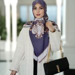 روسری ابریشم مجلسی توییل مدل زیبا