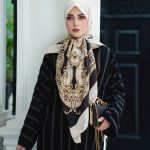 روسری ابریشم مجلسی توییل مدل سما