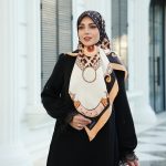 روسری ابریشم مجلسی توییل مدل نفس