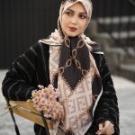 روسری ابریشم مجلسی توییل مدل فندی جدید