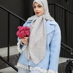 روسری ابریشم مجلسی توییل مدل ال کا طوسی