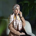 روسری ابریشم مجلسی توییل مدل طرح B