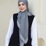روسری نخی مدل دانتل آبی