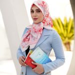 روسری ابریشم مجلسی توییل مدل نازنین