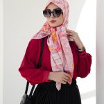 روسری ابریشم مجلسی توییل مدل طبیعت (جامانده)