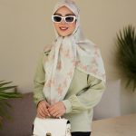 روسری نخی مدل پانیذ طوسی