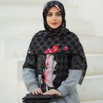 روسری نخی مدل گوچی گلدار