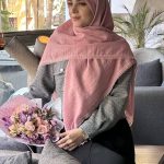 روسری وال نخ صورتی