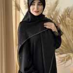 روسری پتینه دور نگین نقره ای