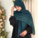 روسری نخی تک رنگ شیک کله غازی