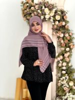روسری نخی تک رنگ شیک کالباسی قواره 120