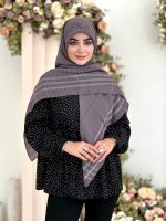 روسری تک رنگ شیک بنفش پر رنگ