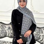 شال طرح دار مجلسی مدل دیور طوسی