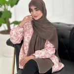 شال طرحدار مجلسی مدل لمه نسکافه ای