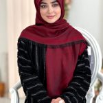 روسری نخ ژاکارد گوچی زرشکی