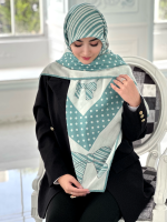 روسری نخی مدل رزا سبز - Image 2
