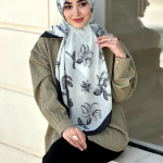 روسری نخی مدل یارا ذغالی