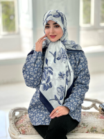 روسری نخی مدل یارا سرمه ای