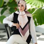 روسری ابریشم توییل مجلسی مدل گوچی زنجیره ای (جامانده)