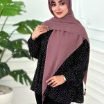 روسری پلیسه نخی کالباسی