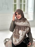 روسری نخی مدل گوچی باروک شکلاتی - Image 3