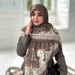 روسری نخی مدل گوچی باروک شکلاتی