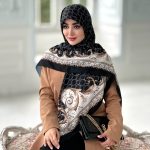 روسری نخی مدل گوچی باروک مشکی