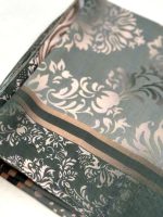 روسری نخی مدل حسنا رنگ سبز کرم - Image 2