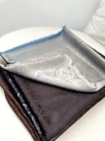 روسرس ابریشم نخ ژاکارد مجلسی مدل رز قهوه ای تیره - Image 3