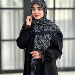 روسری نخی مدل لونا مشکی