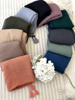 روسری پلیسه نخی موکا - Image 2