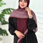 روسری نخی مدل طیفی زرشکی