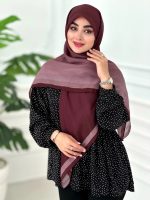 روسری نخی مدل طیفی زرشکی