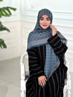 روسری ابریشم نخ ژاکارد مجلسی مدل پاپیونک کله غازی - Image 2