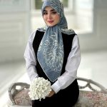 روسری نخی مدل ابرا قواره ۱۱۰