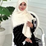 روسری ابریشم نخ ژاکارد مجلسی مدل گوچی شکوفه نباتی
