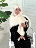 روسری ابریشم نخ ژاکارد مجلسی مدل گوچی شکوفه نباتی
