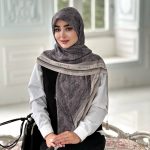 روسری پلیسه مجلسی مدل دیور تناژ نوک مدادی