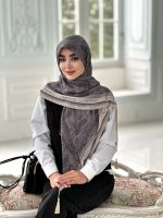 روسری پلیسه مجلسی مدل دیور تناژ نوک مدادی