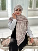 روسری پلیسه مجلسی مدل جنگل تناژ پوست پیازی - Image 2