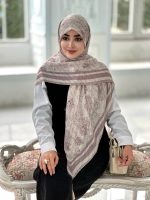 روسری پلیسه مجلسی مدل جنگل تناژ پوست پیازی