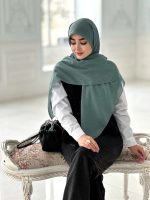 روسری آرامش سبز مریم گلی - Image 2