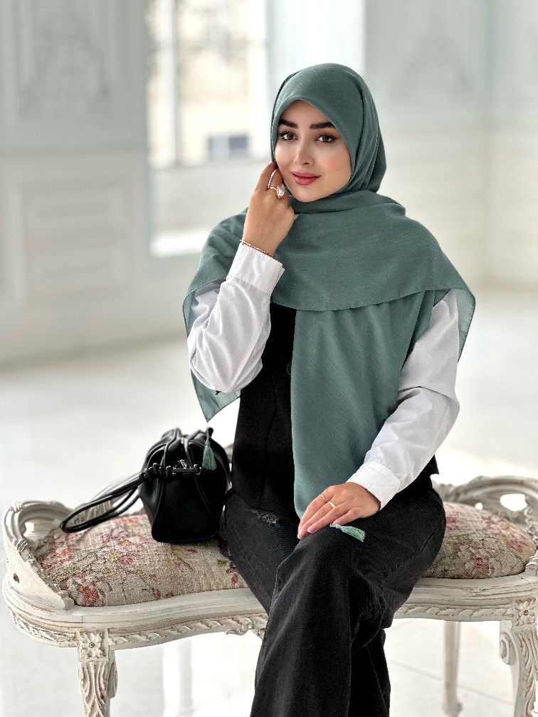 IMG1542_edited_1766520630986 روسری آرامش سبز مریم گلی - Image 1