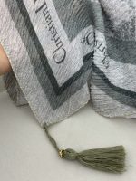 روسری پلیسه مجلسی مدل دیور تناژ کرم دودی - Image 4