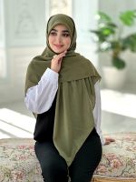 روسری آرامش سبز زیتونی